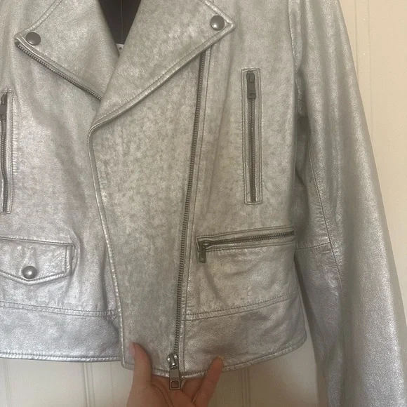 Silver Biker Jacket - Picture 2 of 6